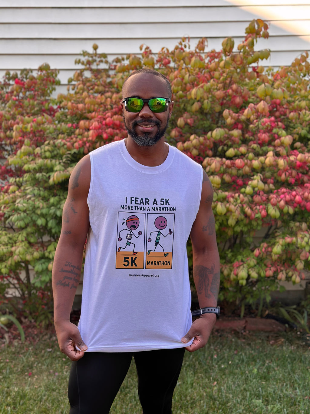 "Fear a 5k More Than a Marathon" Muscle Runners Shirt